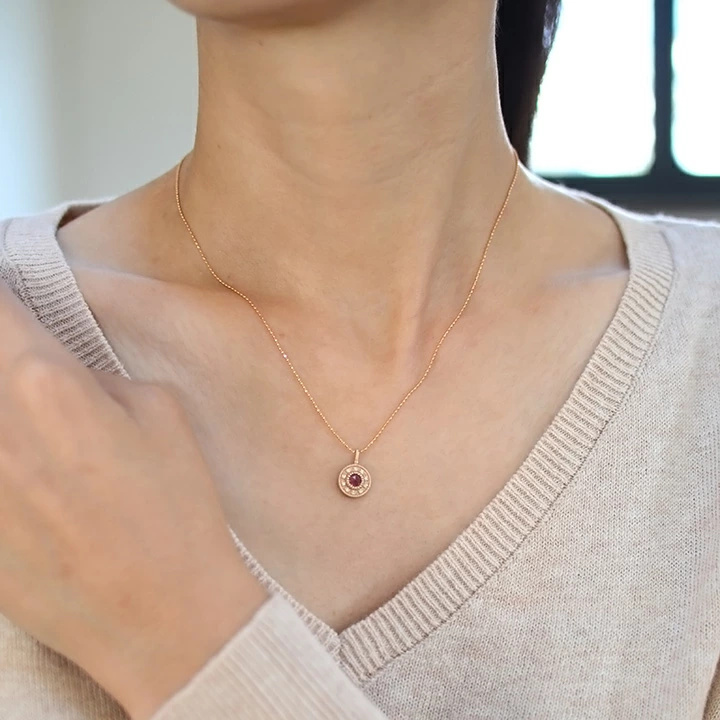 umu -アム- FINE JEWELRY STUIDIOピンクトルマリン ダイヤ ペンダントトップ 「cosmo」pn0318_i3.jpg