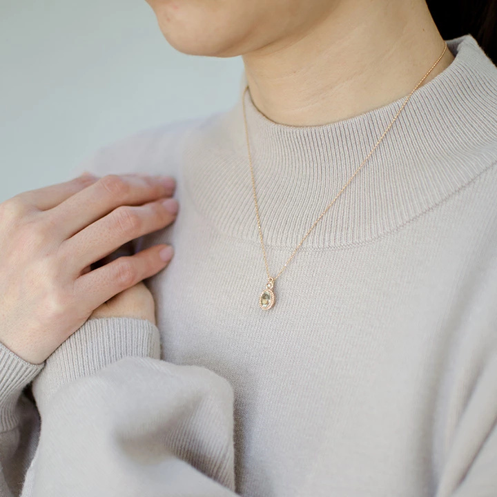 umu -アム- FINE JEWELRY STUIDIOグリーンアメシスト ダイヤ ペントップ 「driade」pn0319_i3.jpg