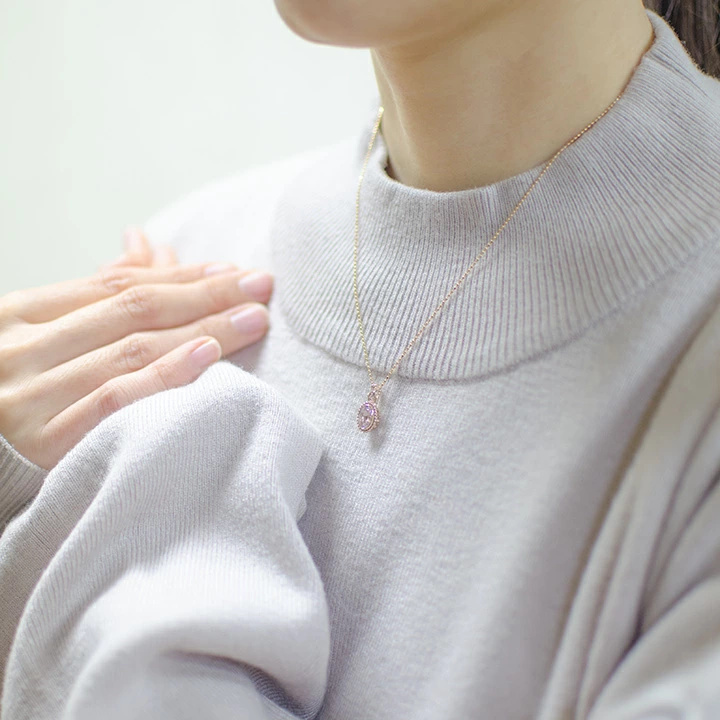 umu -アム- FINE JEWELRY STUIDIOクンツァイト ダイヤモンド ペントップ 「driade」pn0320_i3.jpg