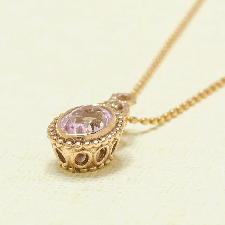 umu -アム- FINE JEWELRY STUIDIOクンツァイト ダイヤモンド ペントップ 「driade」pn0320_kanban2.jpg