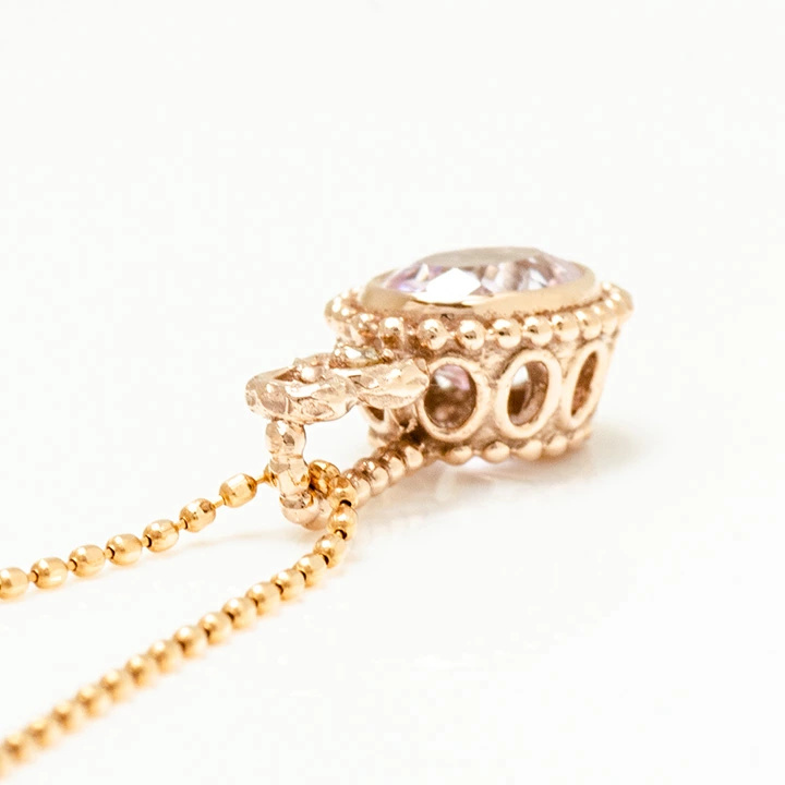 umu -アム- FINE JEWELRY STUIDIOクンツァイト ダイヤモンド ペントップ 「driade」pn0320_s.jpg