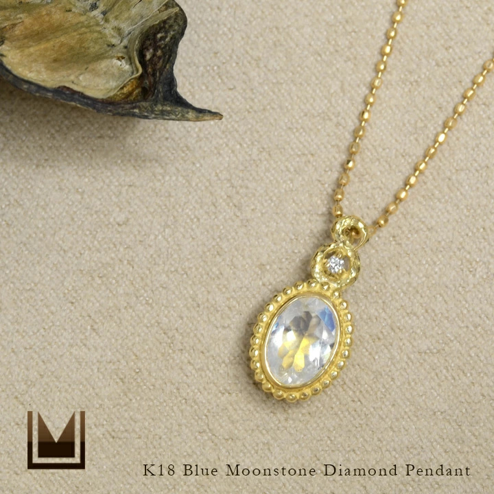 umu -アム- FINE JEWELRY STUIDIOブルームーンストーン ダイヤ ペントップ 「driade」pn0322_1.jpg