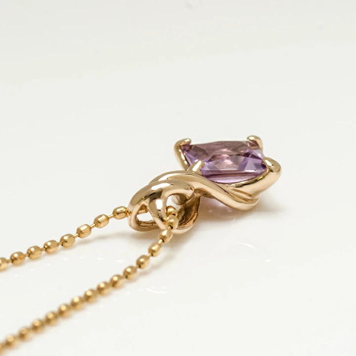 umu -アム- FINE JEWELRY STUIDIOピンクアメシスト ペンダントトップ 「liana」pn0328_s.jpg