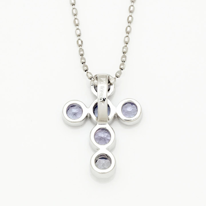 umu -アム- FINE JEWELRY STUIDIOタンザナイト クロスモチーフ ペンダントトップ 「dolce」pn0339_u.jpg