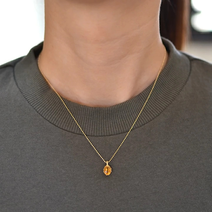 umu -アム- FINE JEWELRY STUIDIOシトリン ペンダントトップ 「fresco」pn0341_i2.jpg
