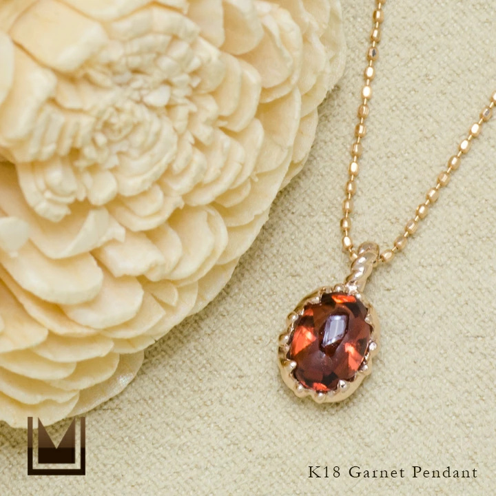 umu -アム- FINE JEWELRY STUIDIOガーネット ペンダントトップ 「fresco」pn0350_1.jpg