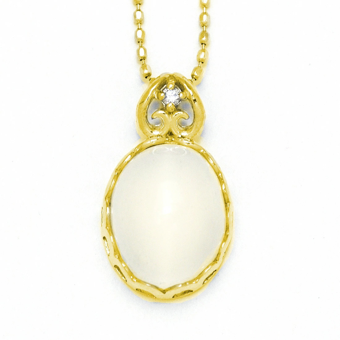 umu -アム- FINE JEWELRY STUIDIOムーンストーン ダイヤモンド ペンダントトップ 「doma」pn0359_yg.jpg