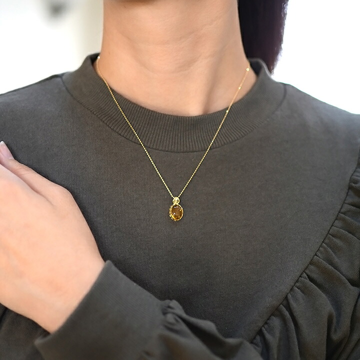 umu -アム- FINE JEWELRY STUIDIOK18 シトリン ダイヤモンド ペンダントトップ 「doma」pn0360_i3.jpg