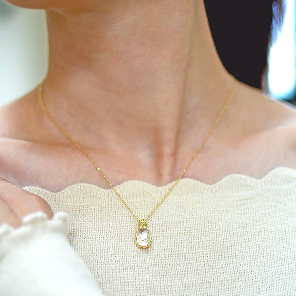 umu -アム- FINE JEWELRY STUIDIOK18 ルチルクォーツ ダイヤモンド ペンダントトップ 「doma」pn0361_i3.jpg