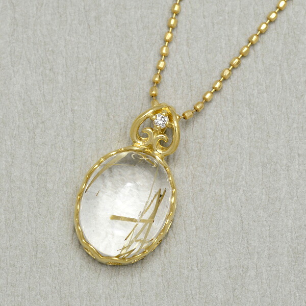 umu -アム- FINE JEWELRY STUIDIOK18 ルチルクォーツ ダイヤモンド ペンダントトップ 「doma」pn0361_kanban2.jpg