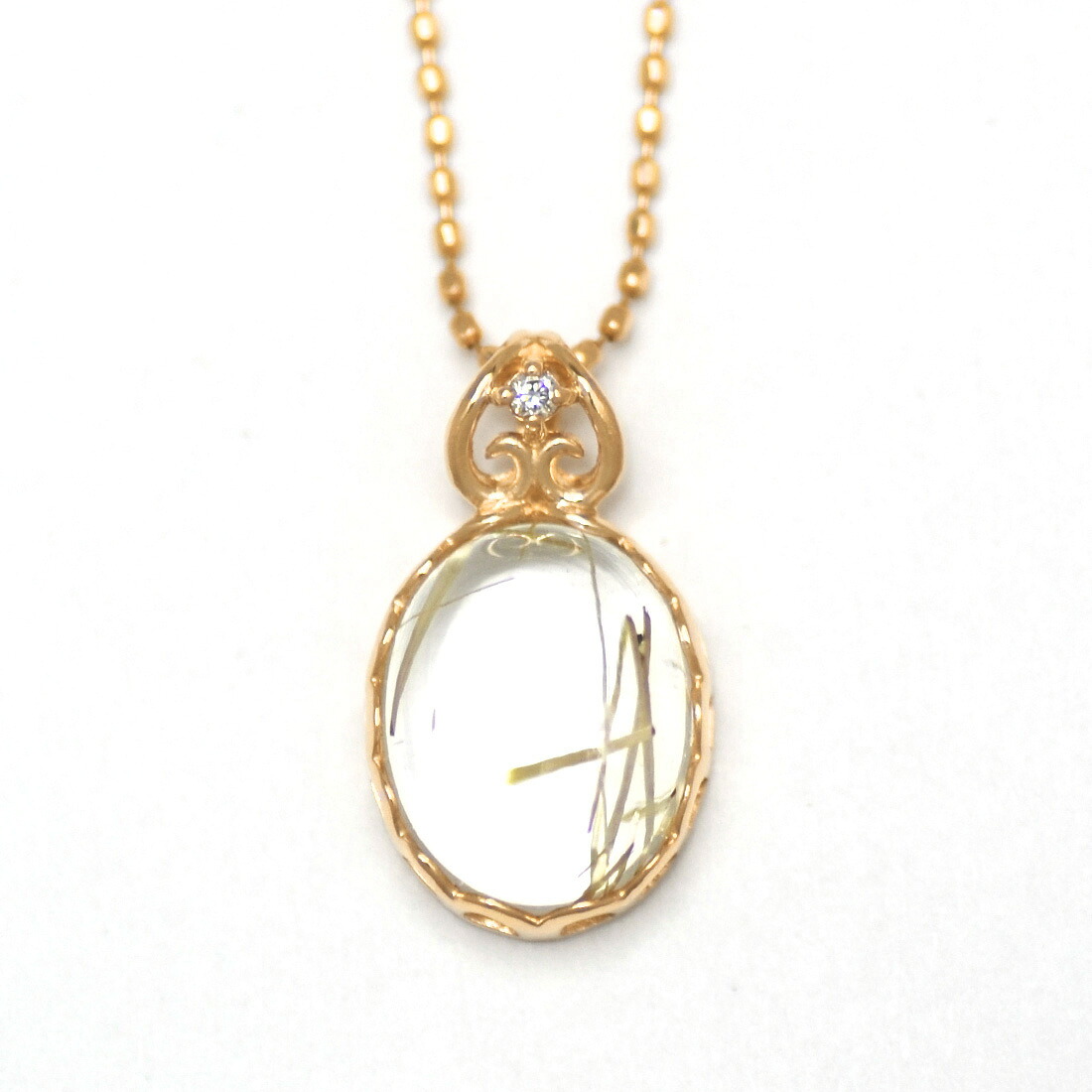 umu -アム- FINE JEWELRY STUIDIOK18 ルチルクォーツ ダイヤモンド ペンダントトップ 「doma」pn0361_pg.jpg
