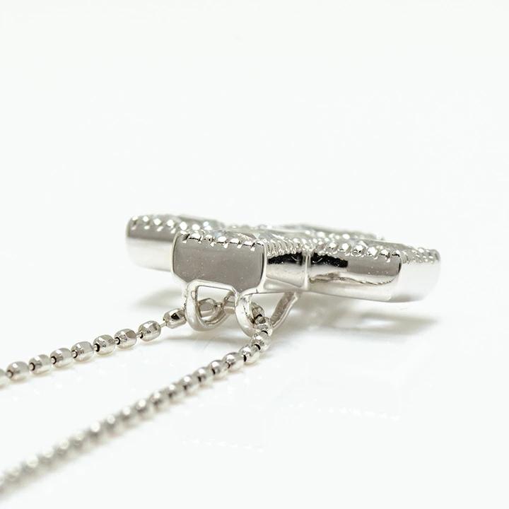 K18 ホワイトトパーズ クロスモチーフ ペンダントトップ 「tin」[商品