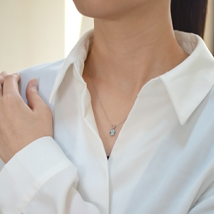 umu -アム- FINE JEWELRY STUIDIOK18 ブルートパーズ ペンダントトップ 「drop」pn0368_i3.jpg