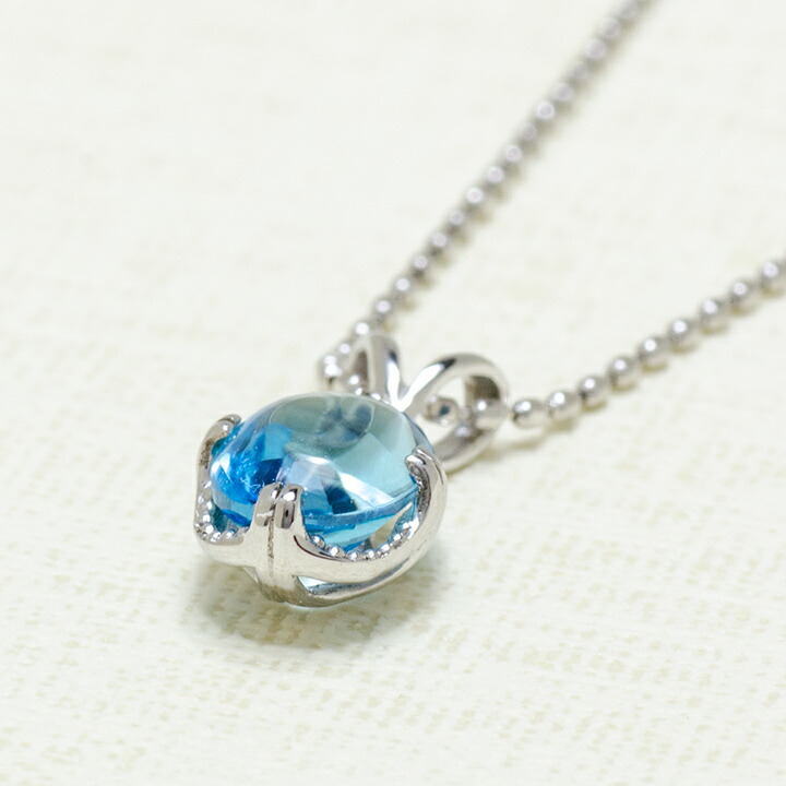 umu -アム- FINE JEWELRY STUIDIOK18 ブルートパーズ ペンダントトップ 「drop」pn0369_kanban2.jpg