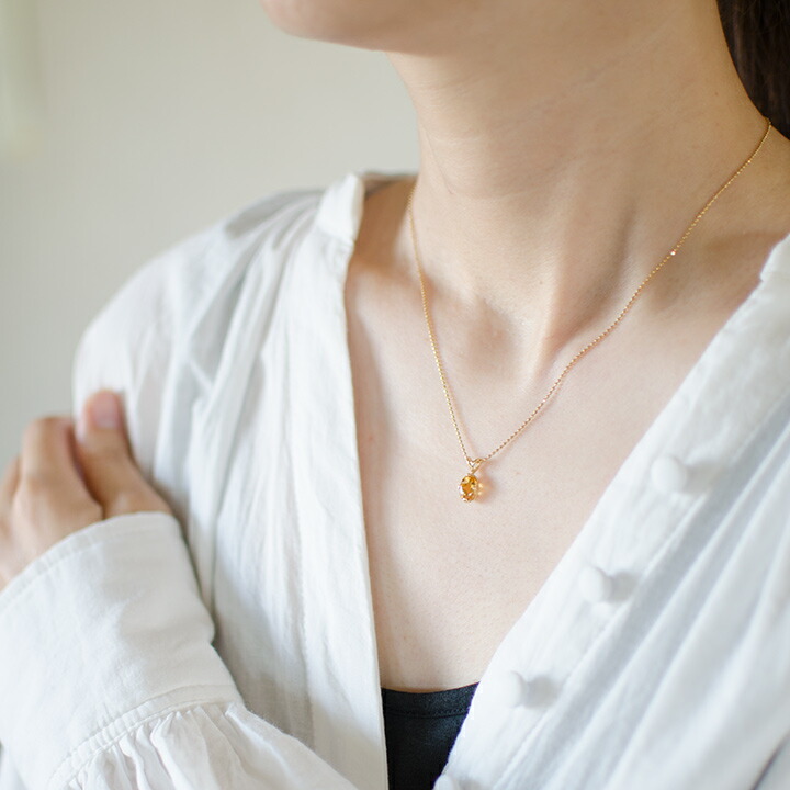 umu -アム- FINE JEWELRY STUIDIOK18 シトリン ペンダントトップ 「drop」pn0370_i3.jpg