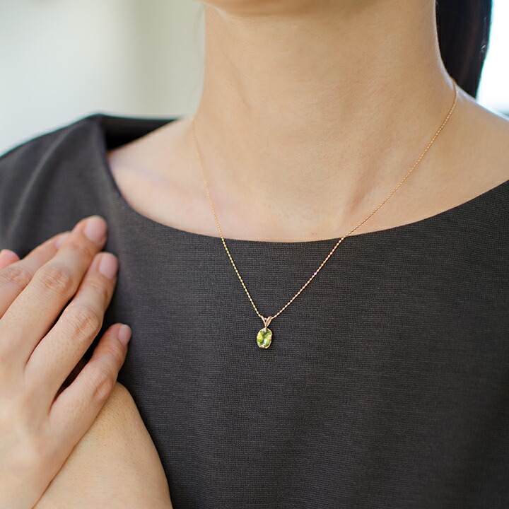 umu -アム- FINE JEWELRY STUIDIOK18 ペリドット ペンダントトップ 「drop」pn0372_i3.jpg