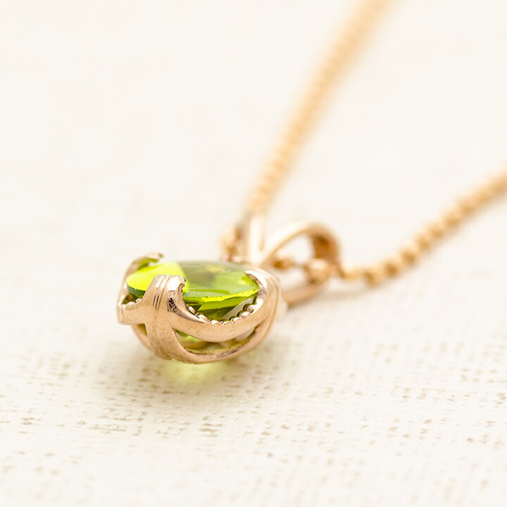 umu -アム- FINE JEWELRY STUIDIOK18 ペリドット ペンダントトップ 「drop」pn0372_kanban2.jpg