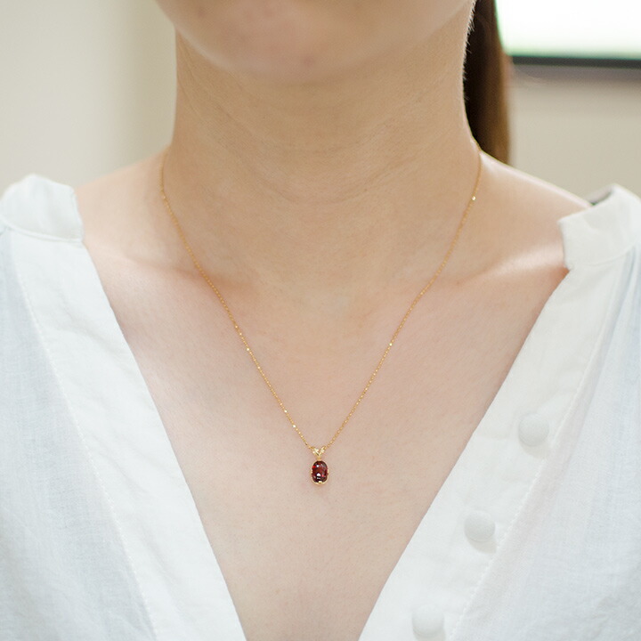 umu -アム- FINE JEWELRY STUIDIOK18 ガーネット ペンダントトップ 「drop」pn0373_i2.jpg