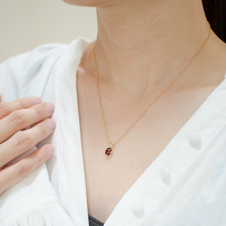 umu -アム- FINE JEWELRY STUIDIOK18 ガーネット ペンダントトップ 「drop」pn0373_i3.jpg