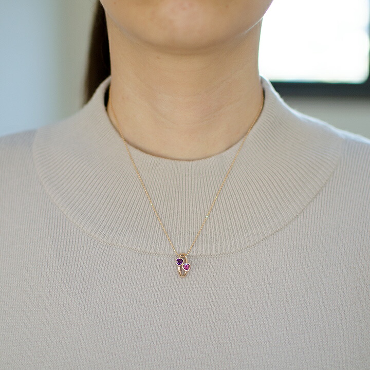 umu -アム- FINE JEWELRY STUIDIOK18 アメシスト ロードライトガーネット ペントップ 「amato」pn0375_i2.jpg