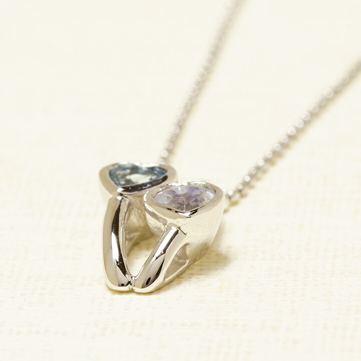 umu -アム- FINE JEWELRY STUIDIOK18 アクアマリン ブルームーンストーン ペンダントトップ 「amato」pn0376_kanban2.jpg