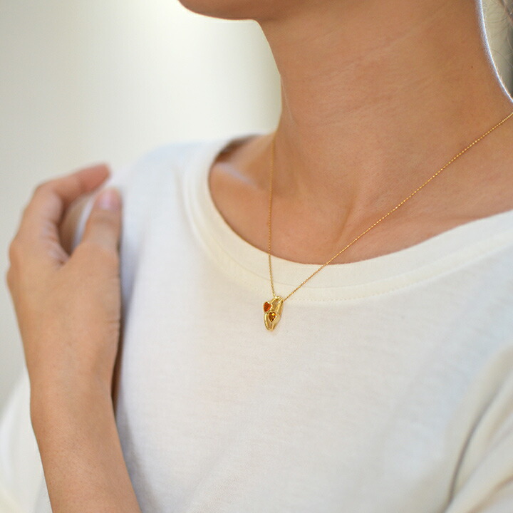 umu -アム- FINE JEWELRY STUIDIOK18 マンダリンガーネット シトリン ペンダントトップ 「amato」pn0377_i3.jpg