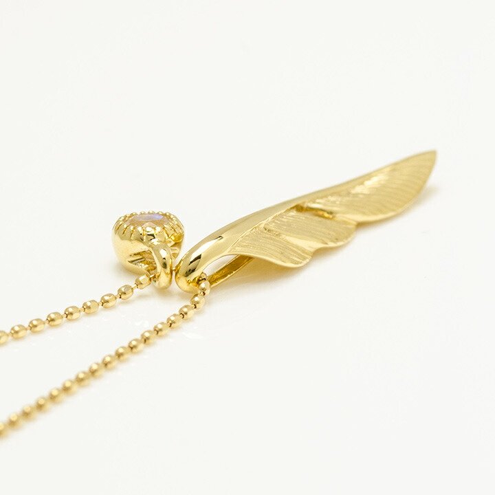 umu -アム- FINE JEWELRY STUIDIOK18 ブルームーンストーン フェザー ペンダント 「egretta」pn0379_s.jpg