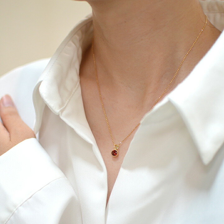 umu -アム- FINE JEWELRY STUIDIOK18 ガーネット ペリドット ペンダントトップ 「burrona」pn0385_i3.jpg