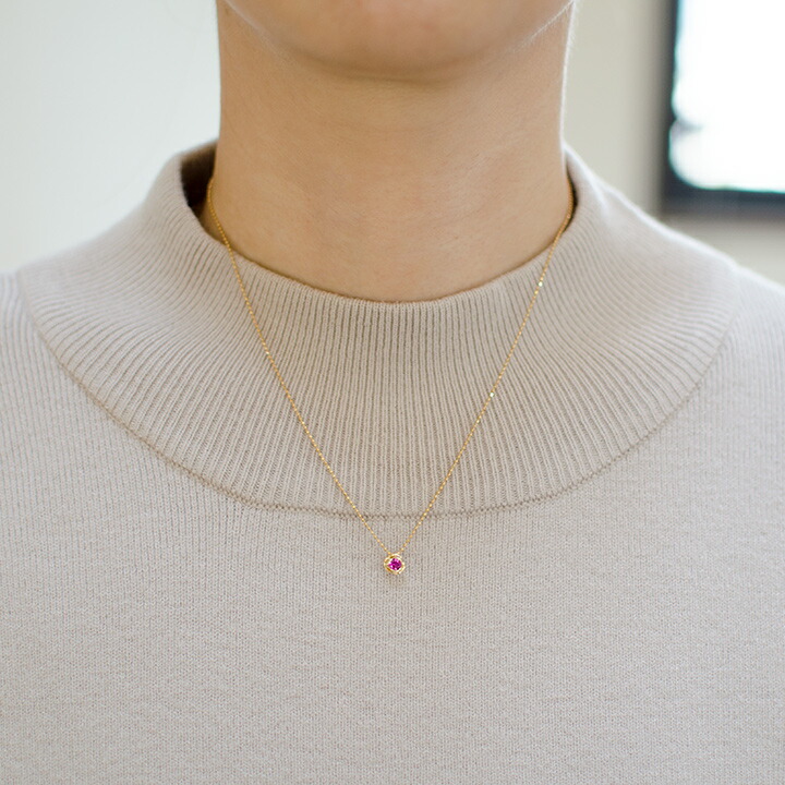 umu -アム- FINE JEWELRY STUIDIOK18 ピンクサファイア ローズ ペンダントトップ 「romantica」pn0388_i2.jpg