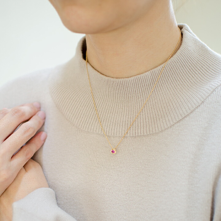 umu -アム- FINE JEWELRY STUIDIOK18 ピンクサファイア ローズ ペンダントトップ 「romantica」pn0388_i3.jpg