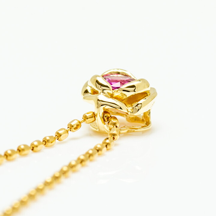 umu -アム- FINE JEWELRY STUIDIOK18 ピンクサファイア ローズ ペンダントトップ 「romantica」pn0388_s.jpg