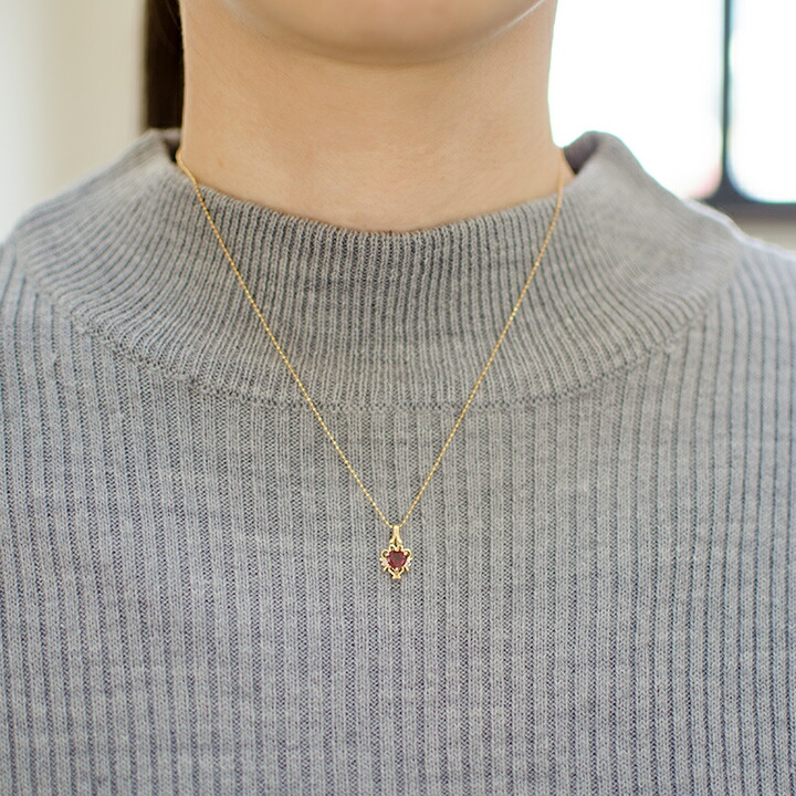 umu -アム- FINE JEWELRY STUIDIOK18 ロードライトガーネット ダイヤ ペンダントトップ 「ninfa」pn0393_i2.jpg