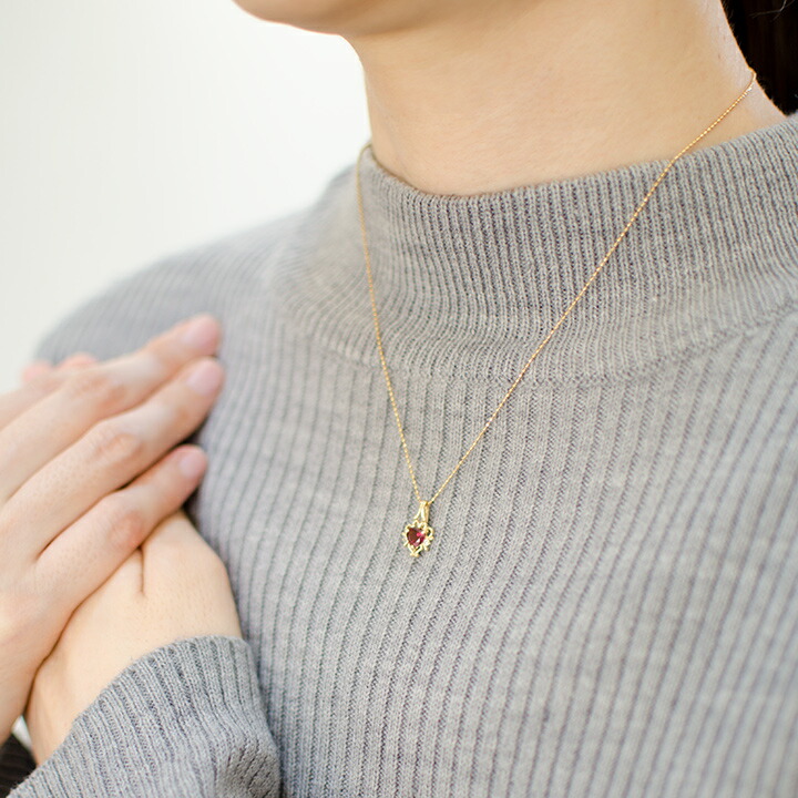 umu -アム- FINE JEWELRY STUIDIOK18 ロードライトガーネット ダイヤ ペンダントトップ 「ninfa」pn0393_i3.jpg