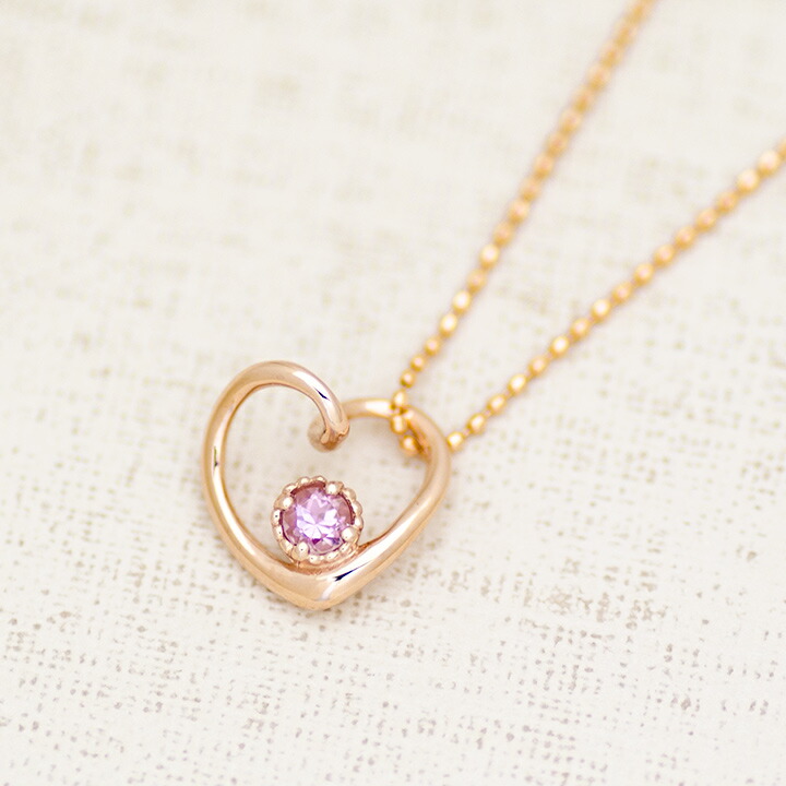 umu -アム- FINE JEWELRY STUIDIOK18 ピンクトルマリン オープンハート ペントップ 「molla」pn0412_kanban2.jpg