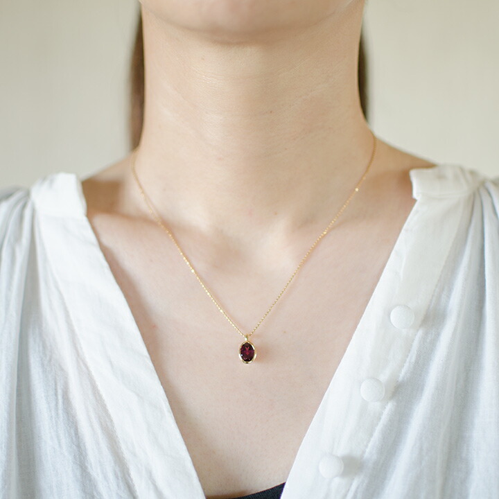 umu -アム- FINE JEWELRY STUIDIOK18 ロードライトガーネット ペンダントトップ 「ignudo」pn0414_i2.jpg