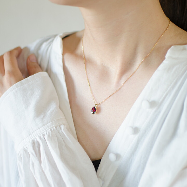 umu -アム- FINE JEWELRY STUIDIOK18 ロードライトガーネット ペンダントトップ 「ignudo」pn0414_i3.jpg