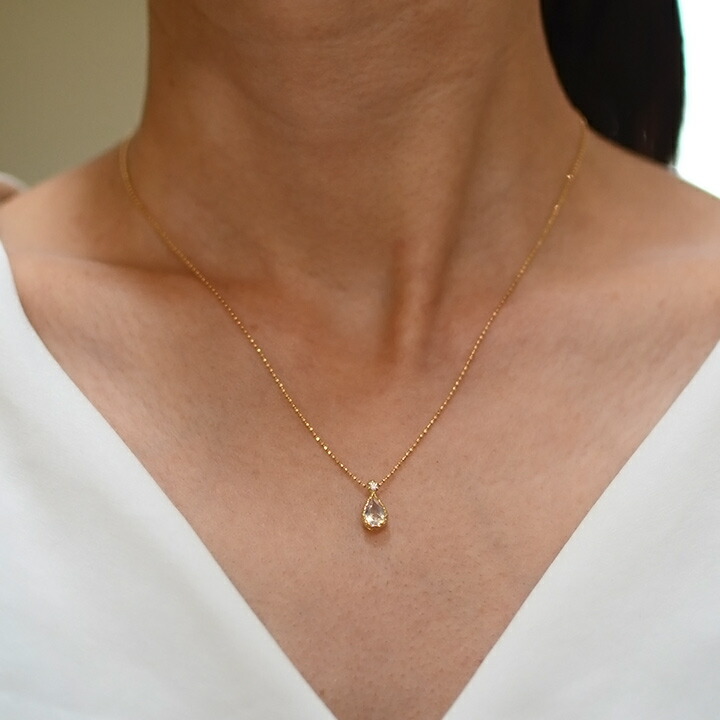 umu -アム- FINE JEWELRY STUIDIOK18 ブルームーンストーン ダイヤ ペントップ 「goccia」pn0423_i2.jpg