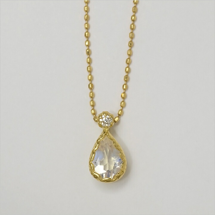 umu -アム- FINE JEWELRY STUIDIOK18 ブルームーンストーン ダイヤ ペントップ 「goccia」pn0423_m.jpg