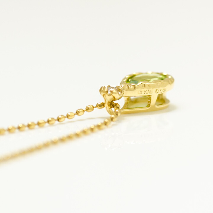 umu -アム- FINE JEWELRY STUIDIOK18 ペリドット ダイヤモンド ペンダントトップ 「goccia」pn0424_s.jpg