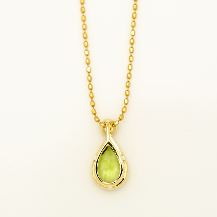 umu -アム- FINE JEWELRY STUIDIOK18 ペリドット ダイヤモンド ペンダントトップ 「goccia」pn0424_u.jpg