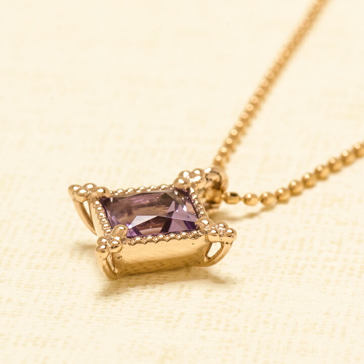 umu -アム- FINE JEWELRY STUIDIOK18 ピンクアメシスト ペンダントトップ 「ialino」pn0426_kanban2.jpg