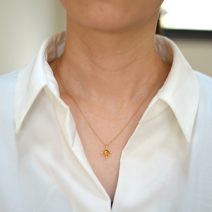umu -アム- FINE JEWELRY STUIDIOK18 シトリン ペンダントトップ 「ialino」pn0428_i2.jpg