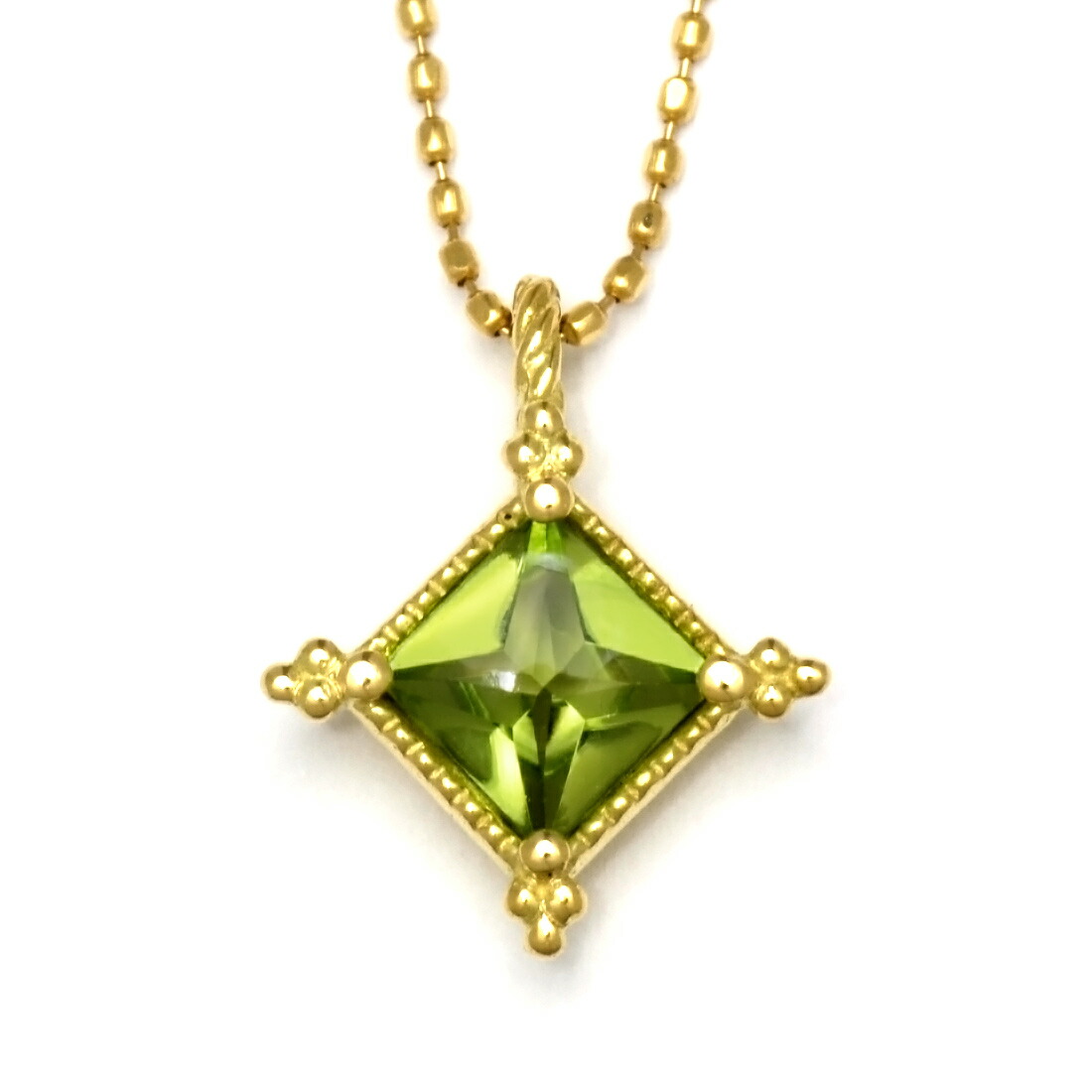 umu -アム- FINE JEWELRY STUIDIOK18 ペリドット ペンダントトップ 「ialino」pn0429_yg.jpg