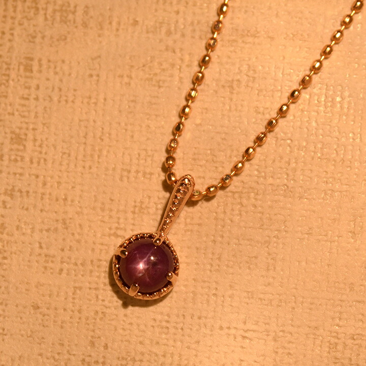 umu -アム- FINE JEWELRY STUIDIOカボション スタールビー ペンダントトップ 「amaretto」pn0447_kanban2.jpg