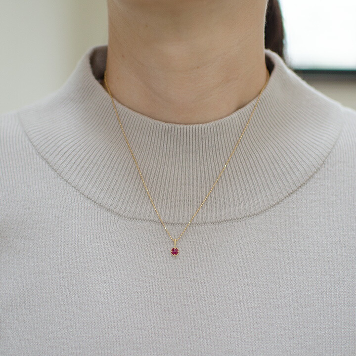 umu -アム- FINE JEWELRY STUIDIOカボション ルビー ペンダントトップ 「amaretto」pn0448_i2.jpg