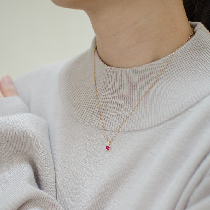 umu -アム- FINE JEWELRY STUIDIOカボション ルビー ペンダントトップ 「amaretto」pn0448_i3.jpg