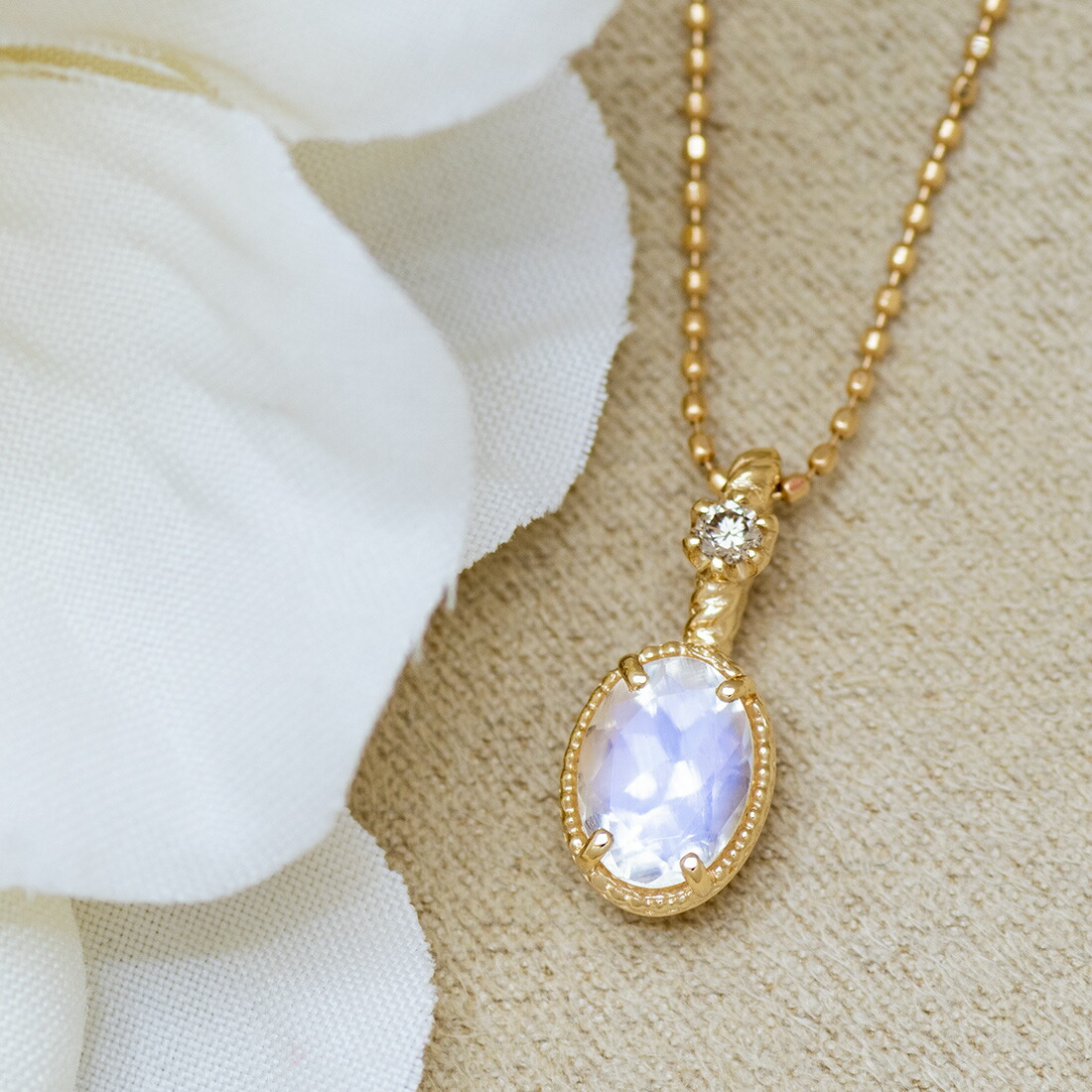 umu -アム- FINE JEWELRY STUIDIOブルームーンストーン ダイヤ ペンダントトップ 「spaiato」pn0452_1.jpg