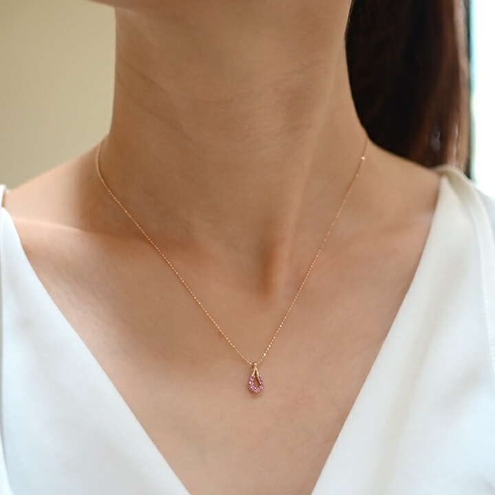 umu -アム- FINE JEWELRY STUIDIOピンクサファイア ペンダントトップ 「fortuna」pn0459_i2.jpg