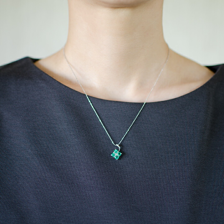 umu -アム- FINE JEWELRY STUIDIOエメラルド ダイヤモンド ペンダントトップ 「beare」pn0460_i2.jpg
