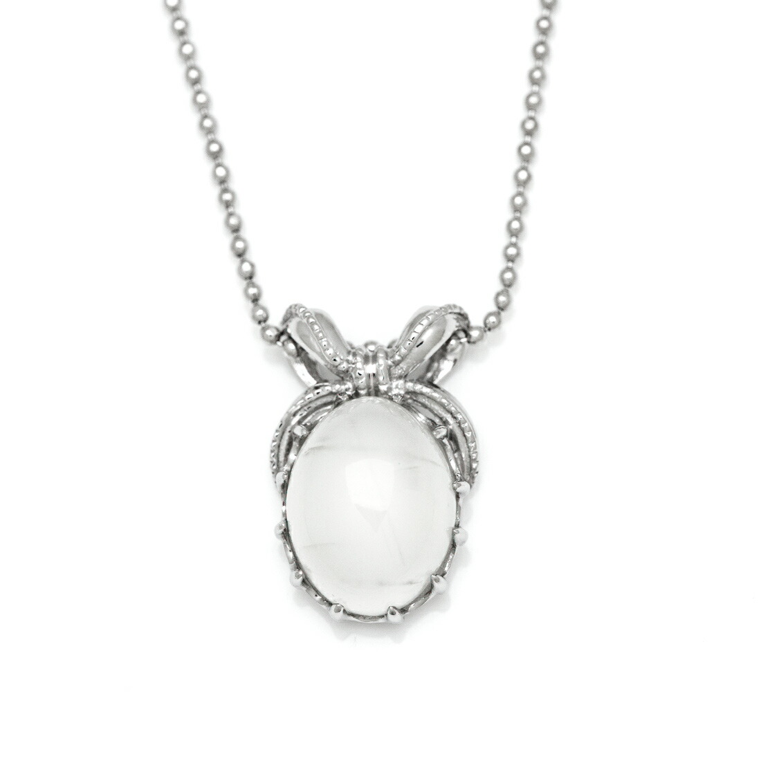 umu -アム- FINE JEWELRY STUIDIOムーンストーン リボンモチーフ ペンダントトップ 「regalo」pn0461_m.jpg